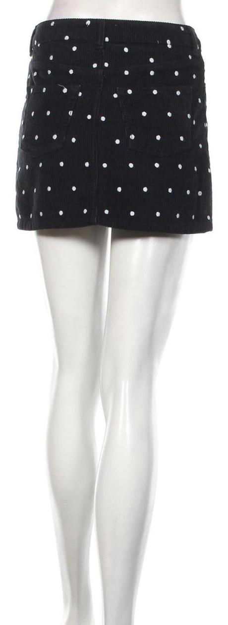 Bodkovaná menčestrová sukňa, topshop,36