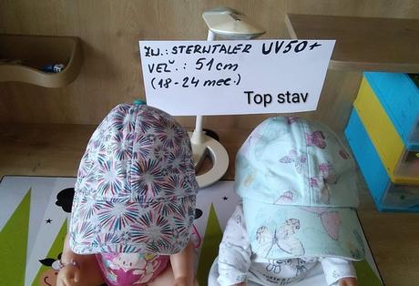Detské bavlnené šiltovky zn.sterntaler s uv50+, sterntaler,86