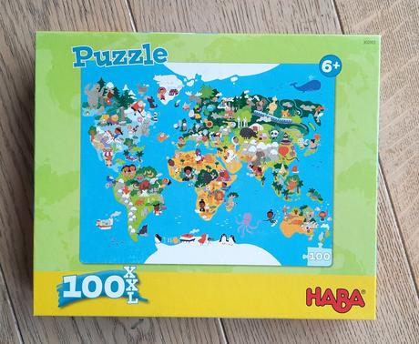 Puzzle haba mapa sveta, ako nové, 