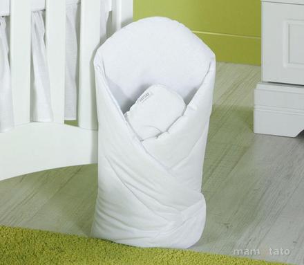 Spevnená bavlnená zavinovačka biela , 