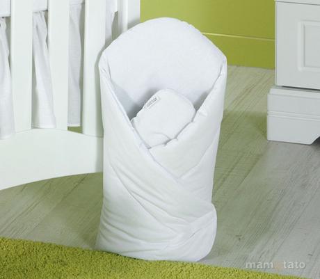 Spevnená bavlnená zavinovačka biela ,