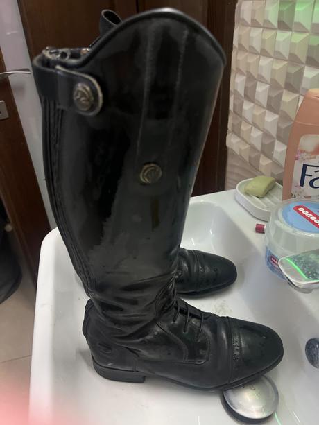 Jazdecké kožené čižmy hkm valencia 37, 37
