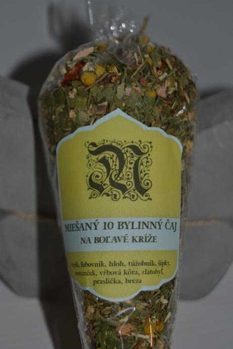 Čaj na bolesť krížov miešaný z 10 byliniek,