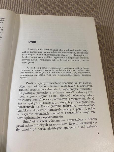 Resuscitácia a pooperačná starostlivosť,