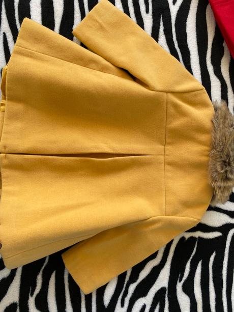 Dievčenský kabát žltý f&f 6-9 m, f&f,74