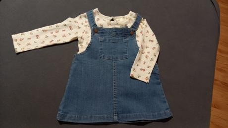 Dvojdielna súprava hm modrá/kvietkovaná veľ.68, h&m,68