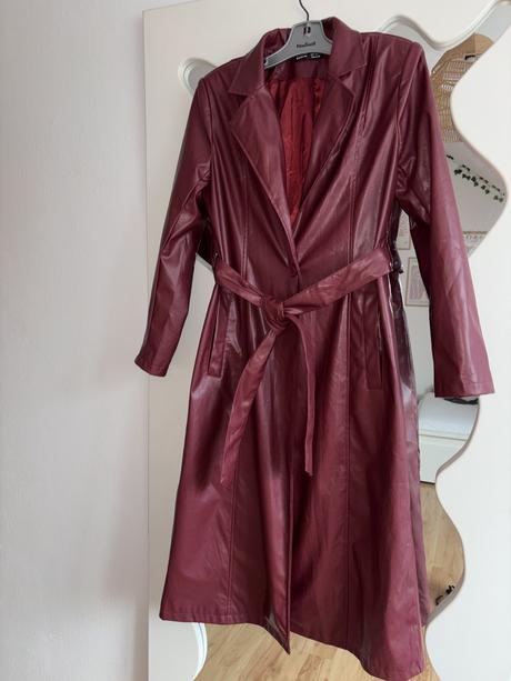 Koženkovy kabát shein s/m, m / s