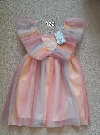 Dúhové šaty, h&m,122