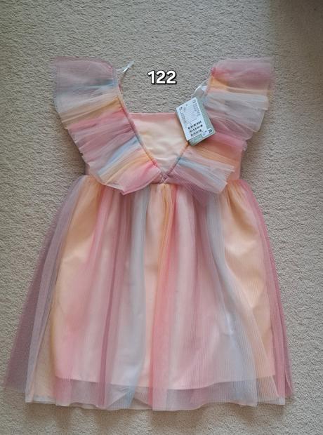 Dúhové šaty, h&m,122