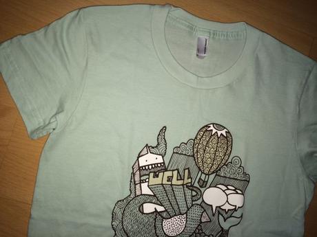 Mentolové tričko american apparel, m