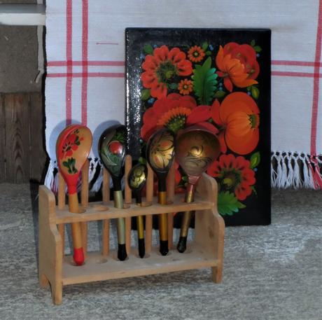 Drevené ručne maľované lyžice, 