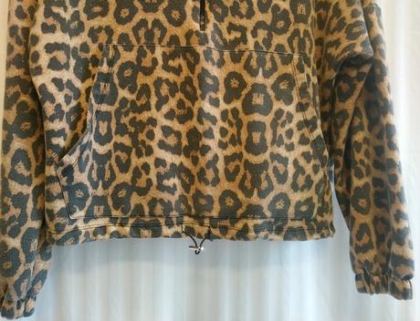 Crop tigrovaná mikina klokanka, favori, l, l