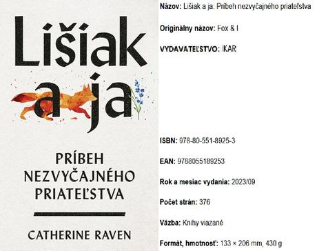 Kniha lišiak a ja, 