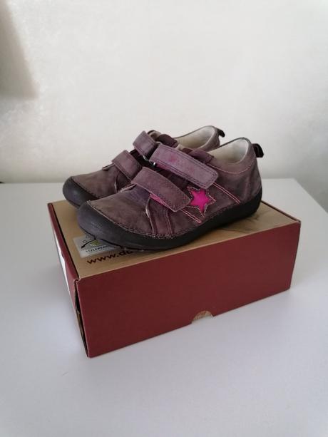 Prechodne kožene topanky fialove, d.d.step,29