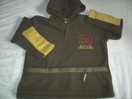 Hrubšia flisová mikina s kapuckou, 116