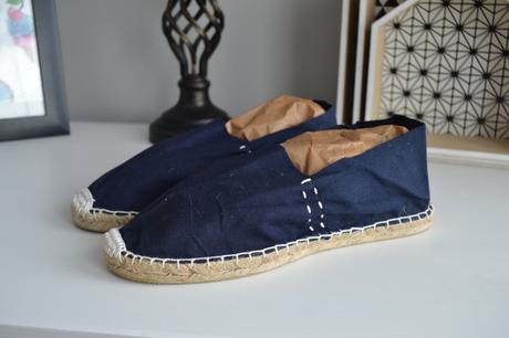 Štýlové tmavomodré plátenné espadrilky, veľ. 39, 39