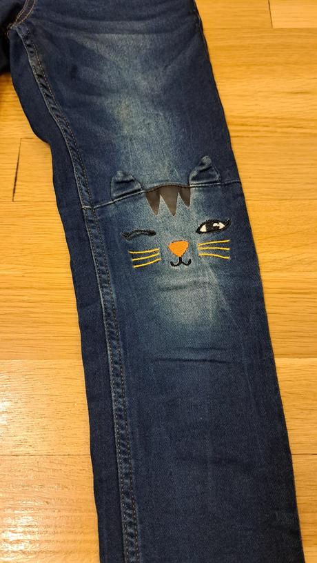 Slim fit rifle s mačičkami, lindex,128