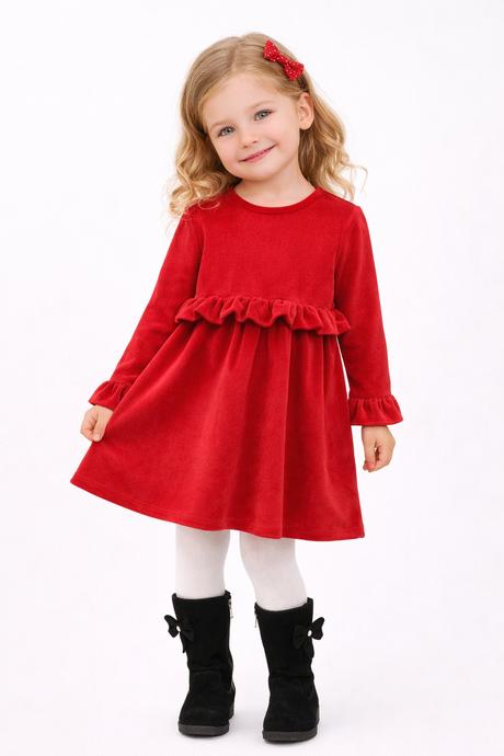 Dievčenské velúrové šaty ., 104