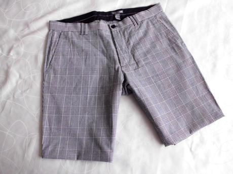 Chino sivý vzor   36, h&m,l