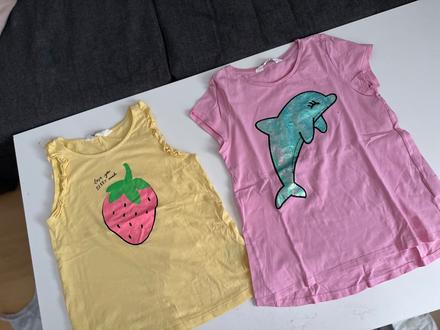 H&m letné trička 134/140, h&m,134
