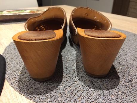 Elegantné dreváky - semišové, zn. buxa, 41