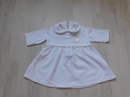 Teplé biele šaty č.68, 68