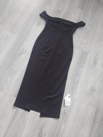 Asos design dámske čierne príležitostné šaty 38/40, 38