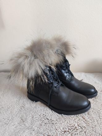 Dámske zimné kožené topánky, 38