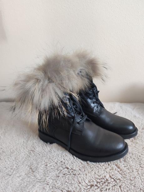 Dámske zimné kožené topánky, 38