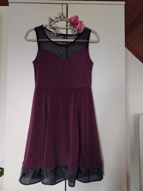 Bordové šaty, h&m,m