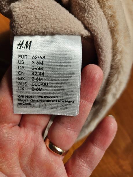 Zimná čiapka macko, h&m,68