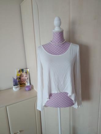 Zaujímavé dámske tričko predlzene, l