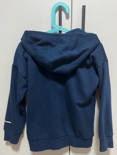 Detská tmavomodrá mikina na zips s kapucňou, sinsay,122
