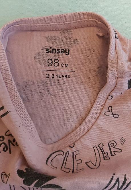 Letné tričko nápisy 98, sinsay,98