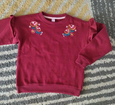 Zateplená mikinka s kvetinkami, dopodopo,128