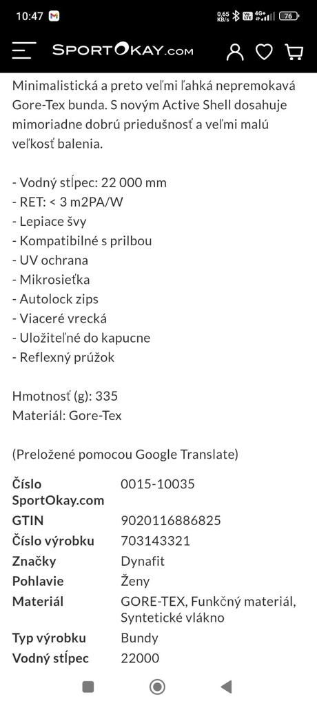 Qdámska gore-tex bunda vel.s, s