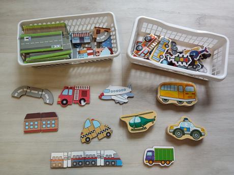 Puzzle cesta, dopravné prostriedky,