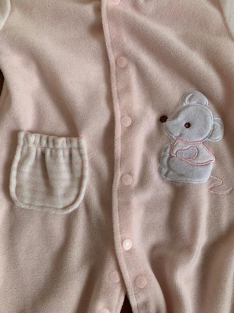 Zamatové dupačky s myškou, 68