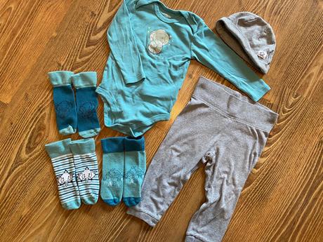 Set dumbo (body+legínky+ čiapka+ ponožky), disney,86