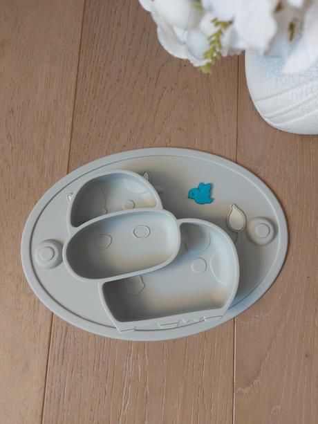 Delený silikónový tanier hroch - 2 farby- top stav, 