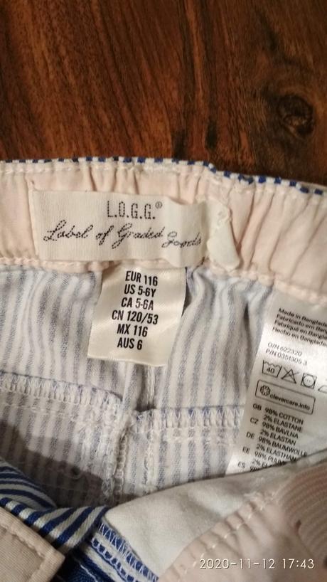 Pásikavé nohavice, h&m,116