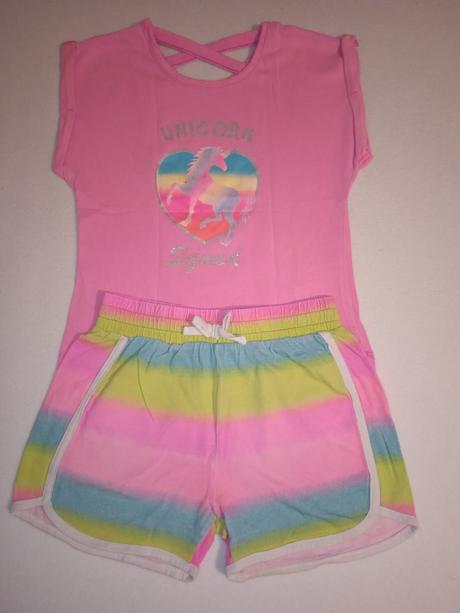 Letný komplet 3-dielny s motívom jednorožca, 116