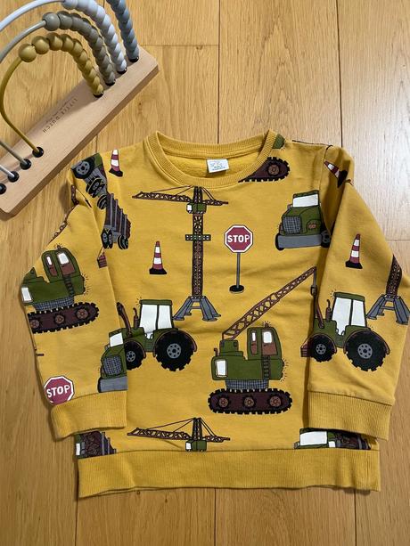 Lindex mikina 116 so stavebnými strojmi, lindex,116