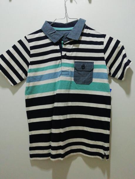 Pásikavé tričko polotričko, nutmeg,122