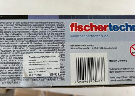 Fischertechnik stavebnica s pneumatickym ovladanim, 