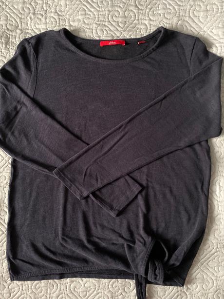 Tmavomodré tričko s viazačkou, s.oliver,38