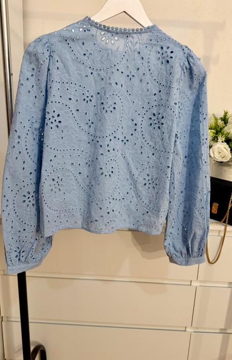 Luxusná zara madeirová blúzka romantický štýl, zara,s