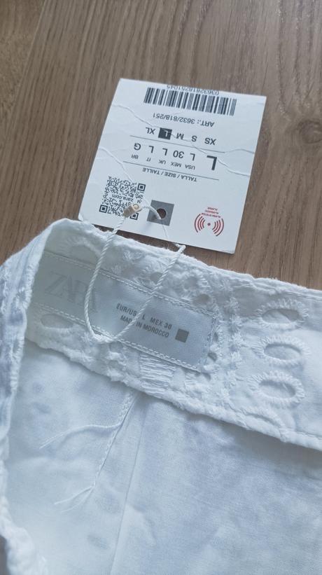 Krásne čipkované kraťasy zara l, zara,l
