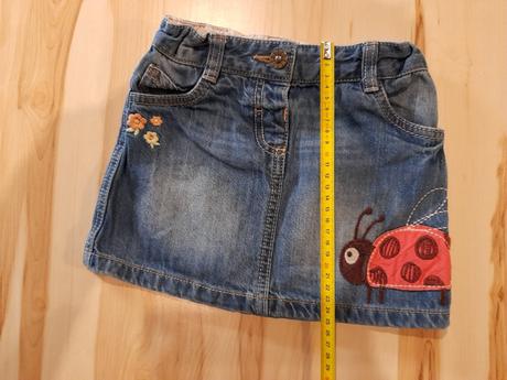 Riflová suknička s nastaviteľným pásom, f&f,104