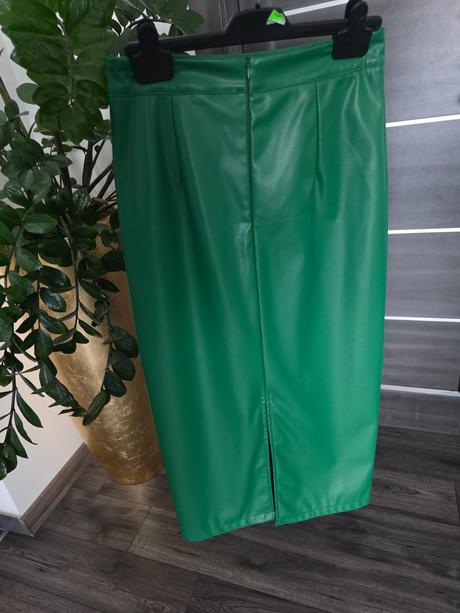 Koženková maxi sukňa, s